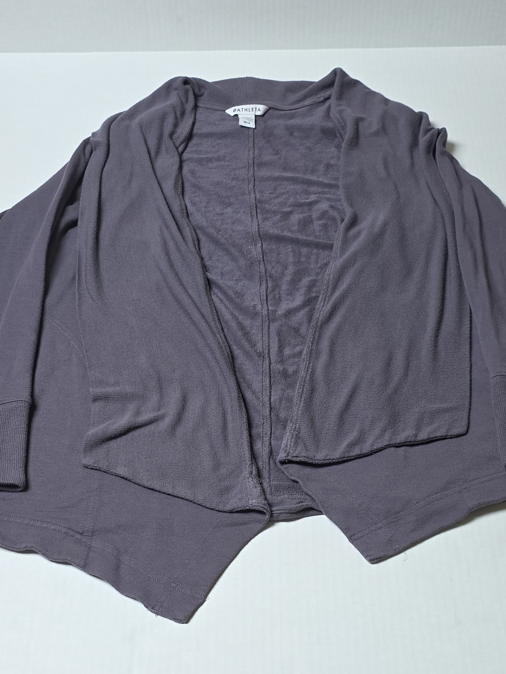 Athleta Open-Front Draped Sweater Cardigan - Plum